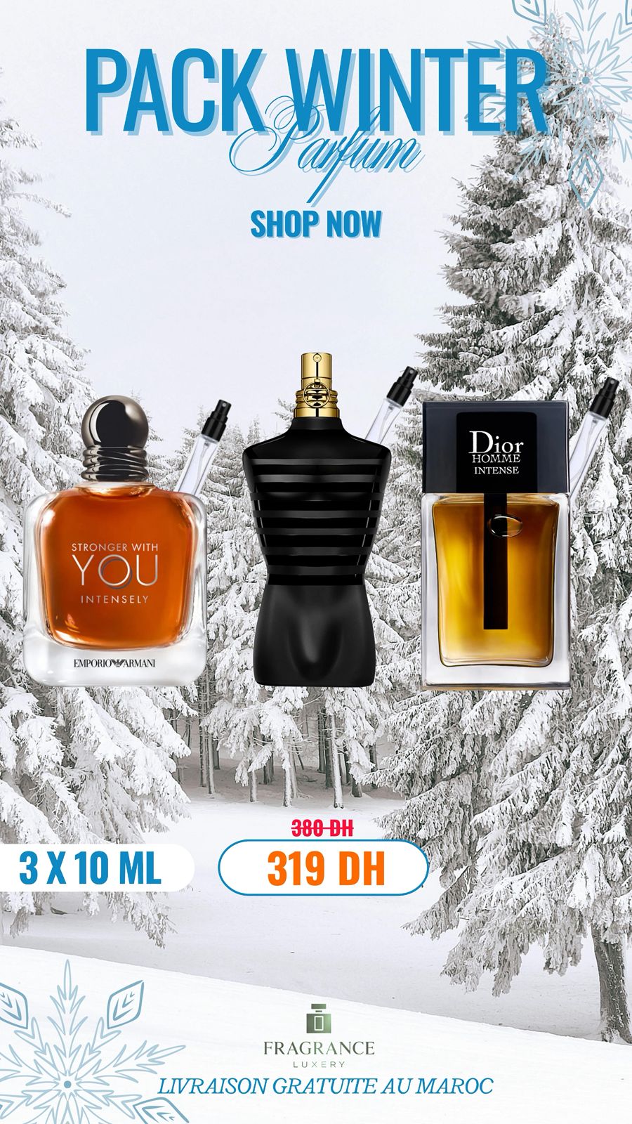 SWY INTENSELY + LE MALE LE PARFUM + DIOR HOMME INTENSE